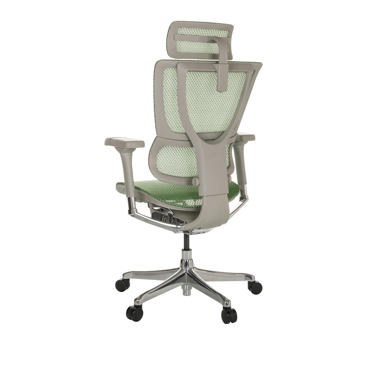Pisarniški Stol Ergohuman Slim I G, Zelena - srebrne barve/zelena, Basics, kovina/umetna masa (69/116-138/66cm) - MID.YOU