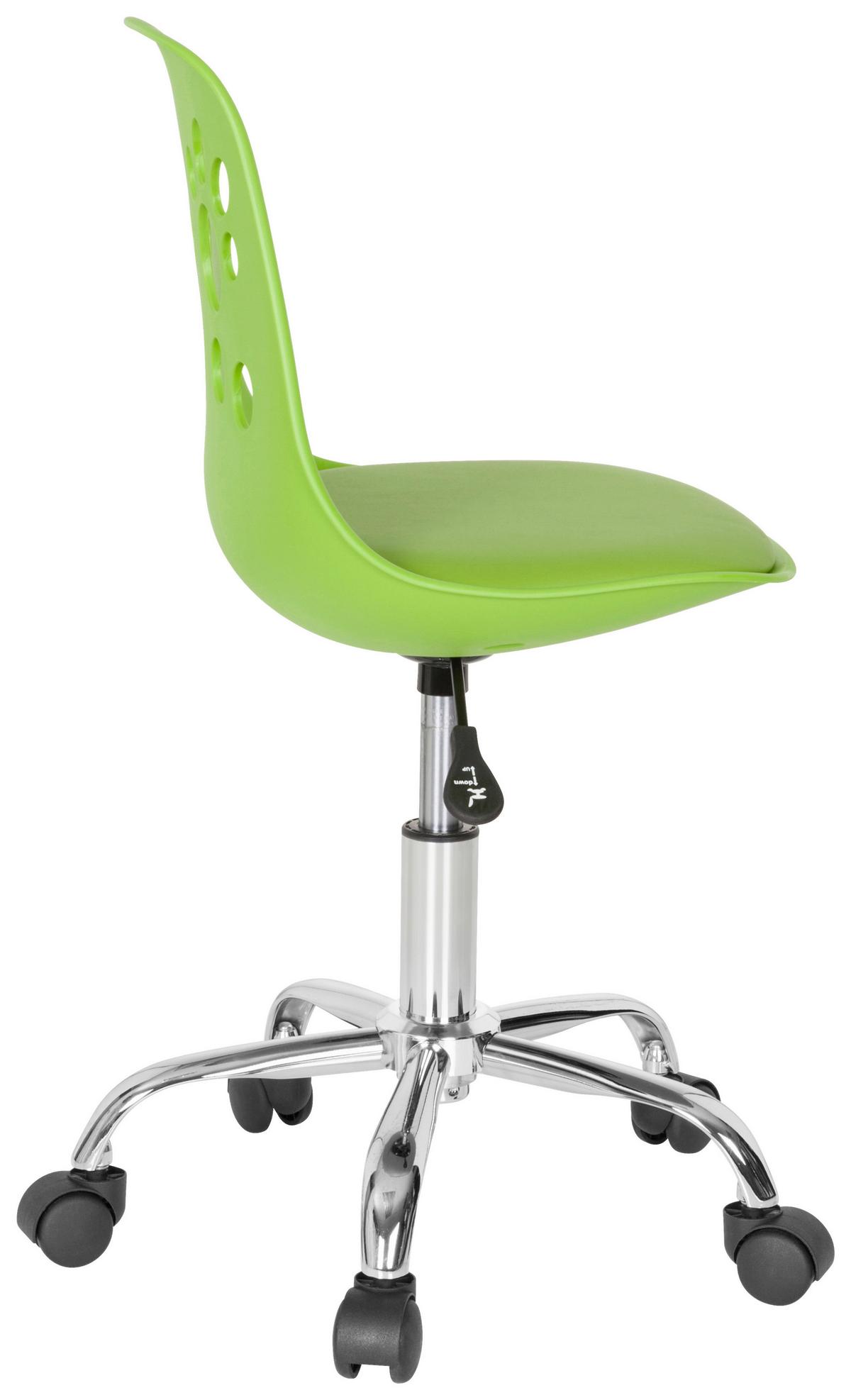 Mladinski Vrtljivi Stol Fancy I, Zelena - zelena, Moderno, umetna masa/tekstil (40/72-82/44cm) - MID.YOU