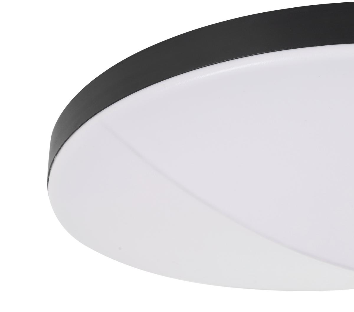 LAMPA SUFITOWA LED MOON - czarny, Design, tworzywo sztuczne/metal (45/10,5cm) - Novel