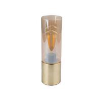Tischleuchte Annika in Messingfarben max. 24W - Messingfarben, Basics, Glas/Metall (9/30cm) - Globo