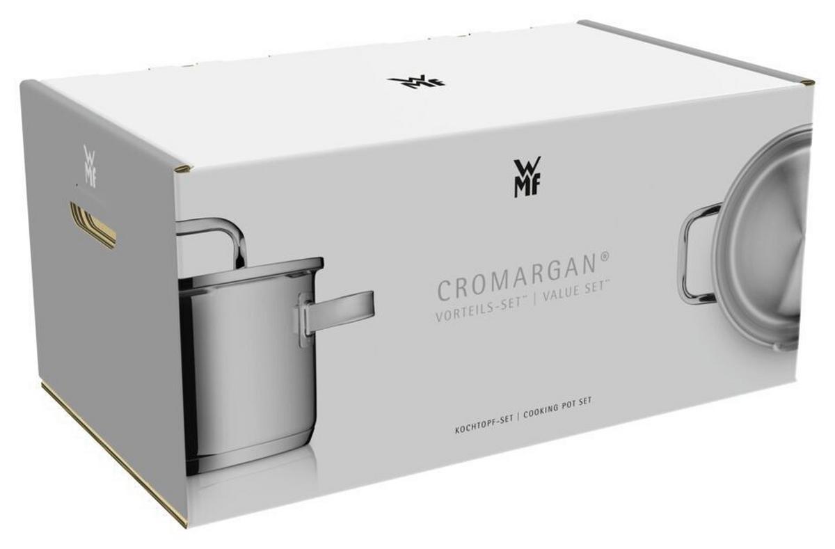ZESTAW GARNKÓW GOURMET PLUS WMF - kolor stalowy, Basics, metal (50,6/29,4/23,7cm) - WMF