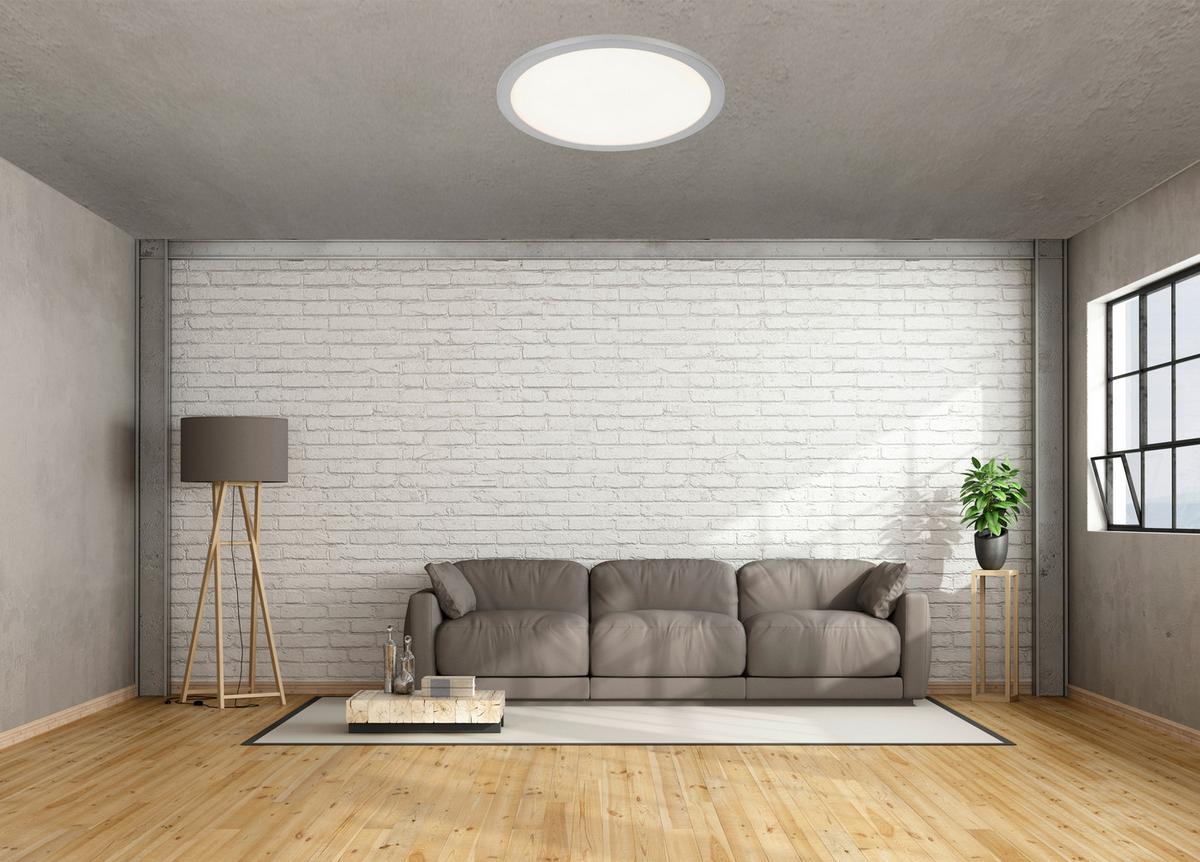 LED-Deckenleuchte Imo in Silberfarben max. 16 Watt - Silberfarben, Romantik / Landhaus, Kunststoff/Metall (30/5cm) - Modern Living