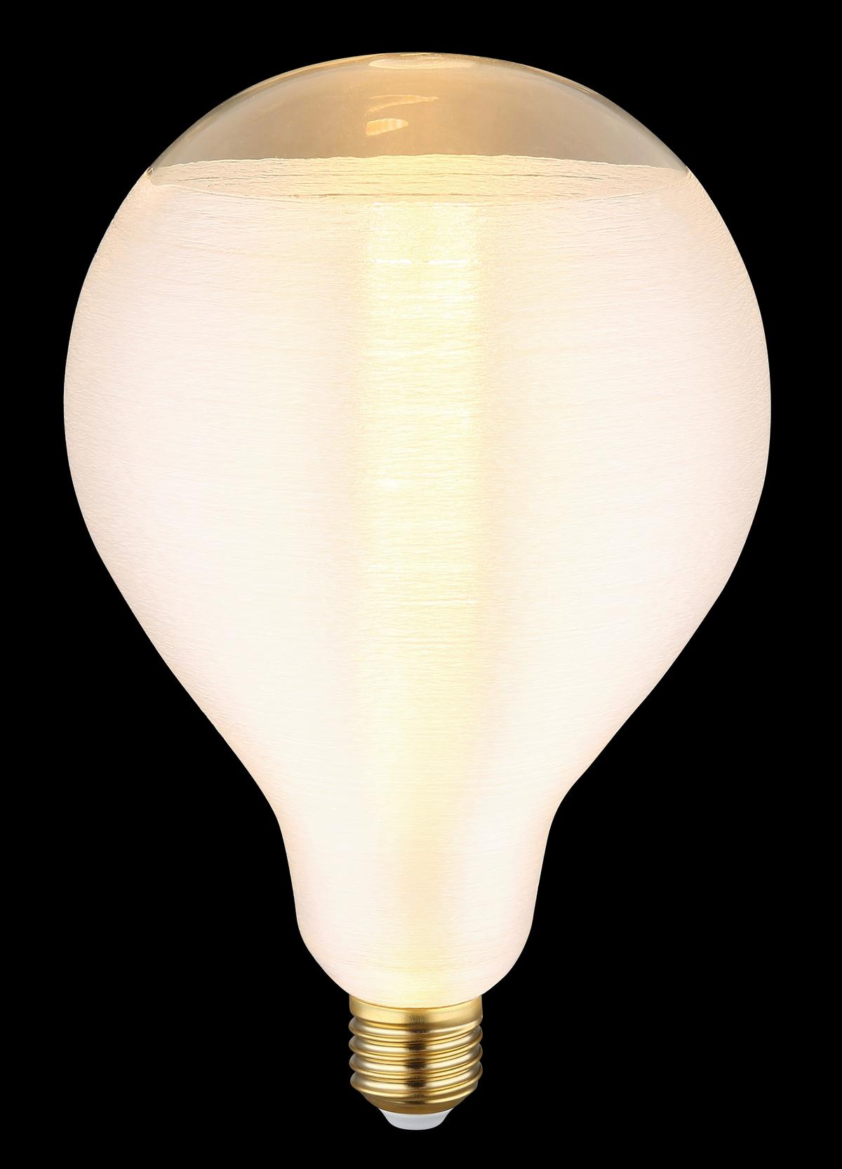 Led-sijalka 11537 - prozorno/barve medenine, Basics, kovina/steklo (13/21cm) - Globo