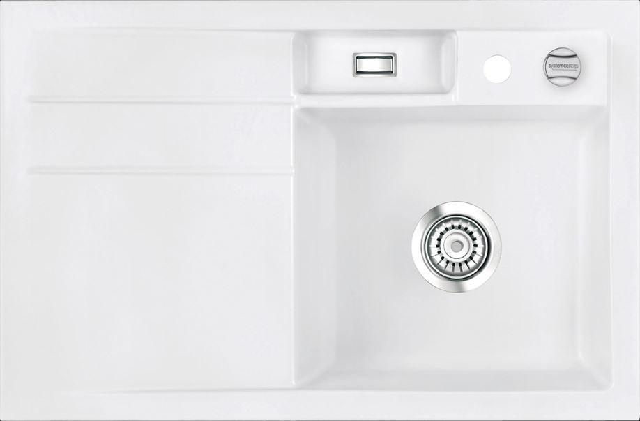 Spüle Bela 78 in Farbe Grönland - Weiß, Keramik (78/51cm) - Systemceram