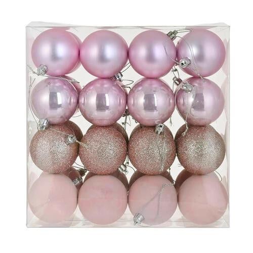 Set Kuglica Za Bor Noele 32/1, Ø: 6cm - ružičasta, Konvencionalno, plastika (6cm) - Mömax