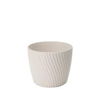 Übertopf Mira Eco Wood 17 Weiß Ø ca. 16,7cm - Weiß, KONVENTIONELL, Kunststoff (16,7/13,99cm) - Mömax