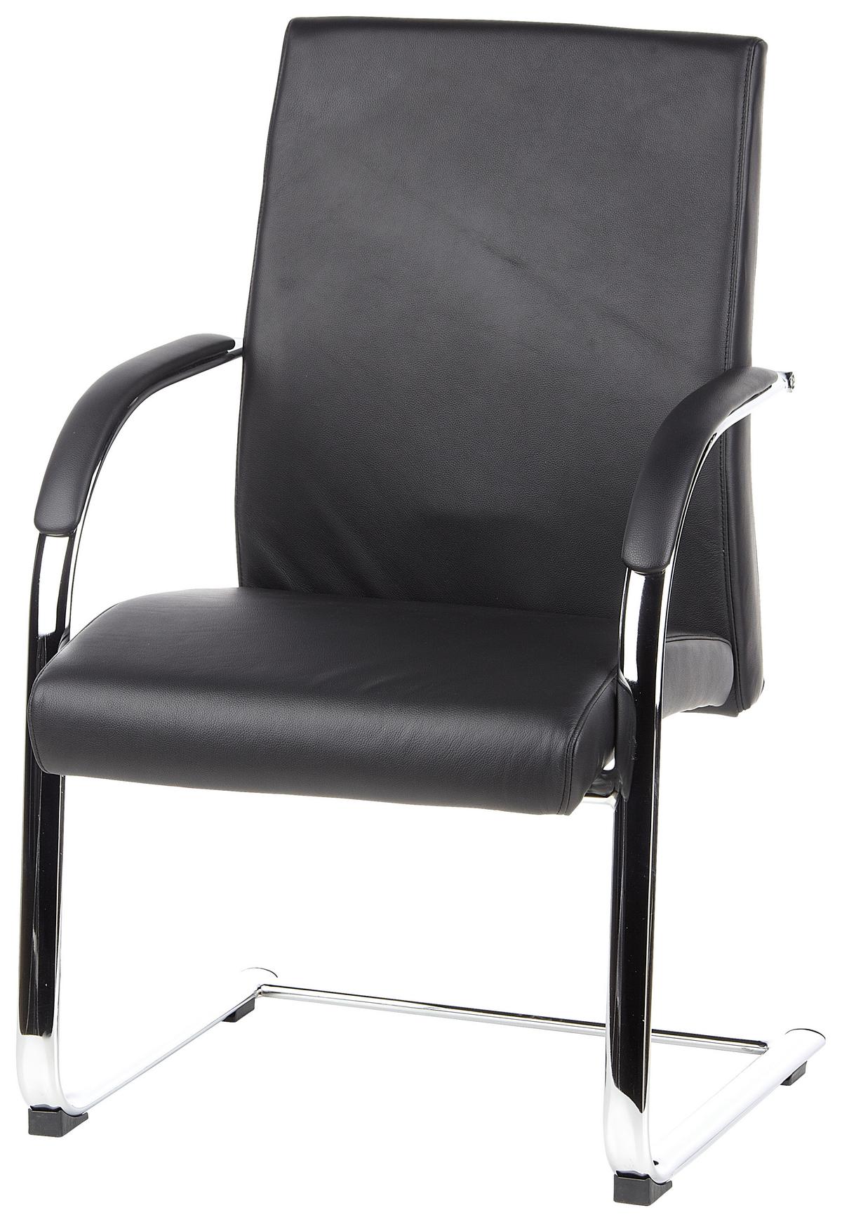 Konferenčni Stol Barolo V, Črna - črna, Moderno, kovina/tekstil (60/101/49cm) - MID.YOU