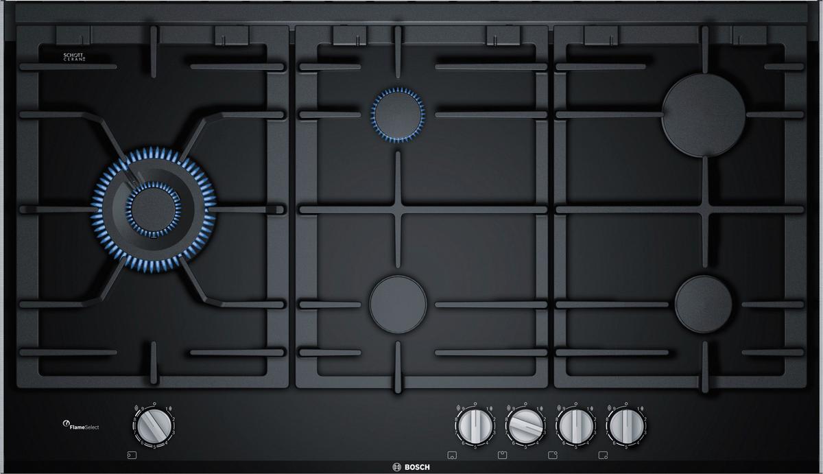 Gaskochfeld PRS9A6B70D Schwarz - Schwarz, KONVENTIONELL (91,6/4,5/52,7cm) - Bosch