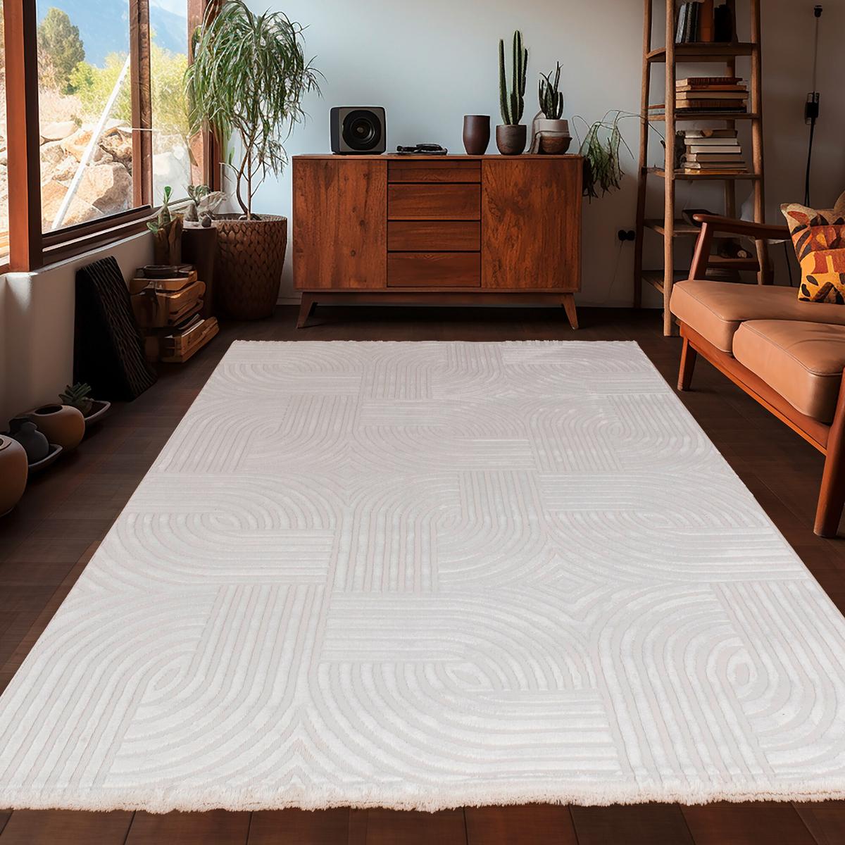 Tkana Preproga Sahara, Krem Barva, 280x370cm - krem barve, Design, tekstil (280/370cm) - Novel