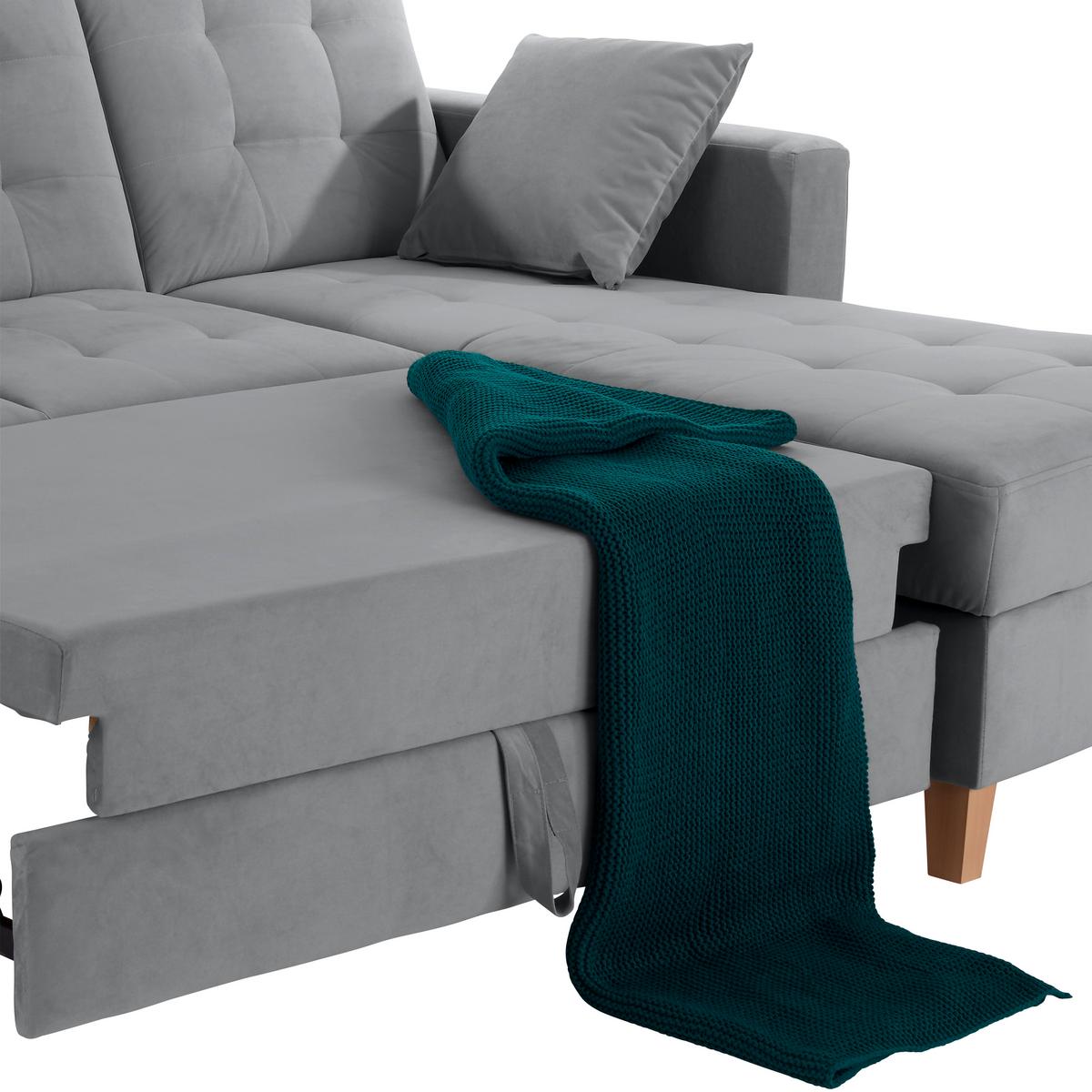 Colțar BERGEN - antracit, Design, textil (231/160cm) - Luca Bessoni