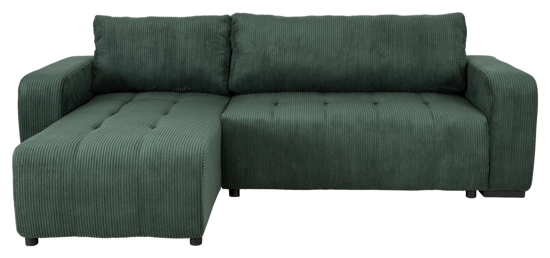 Ugaona Garnitura Marseille - šumsko zelena/crna, Trendi, drvo/metal (155/240cm)