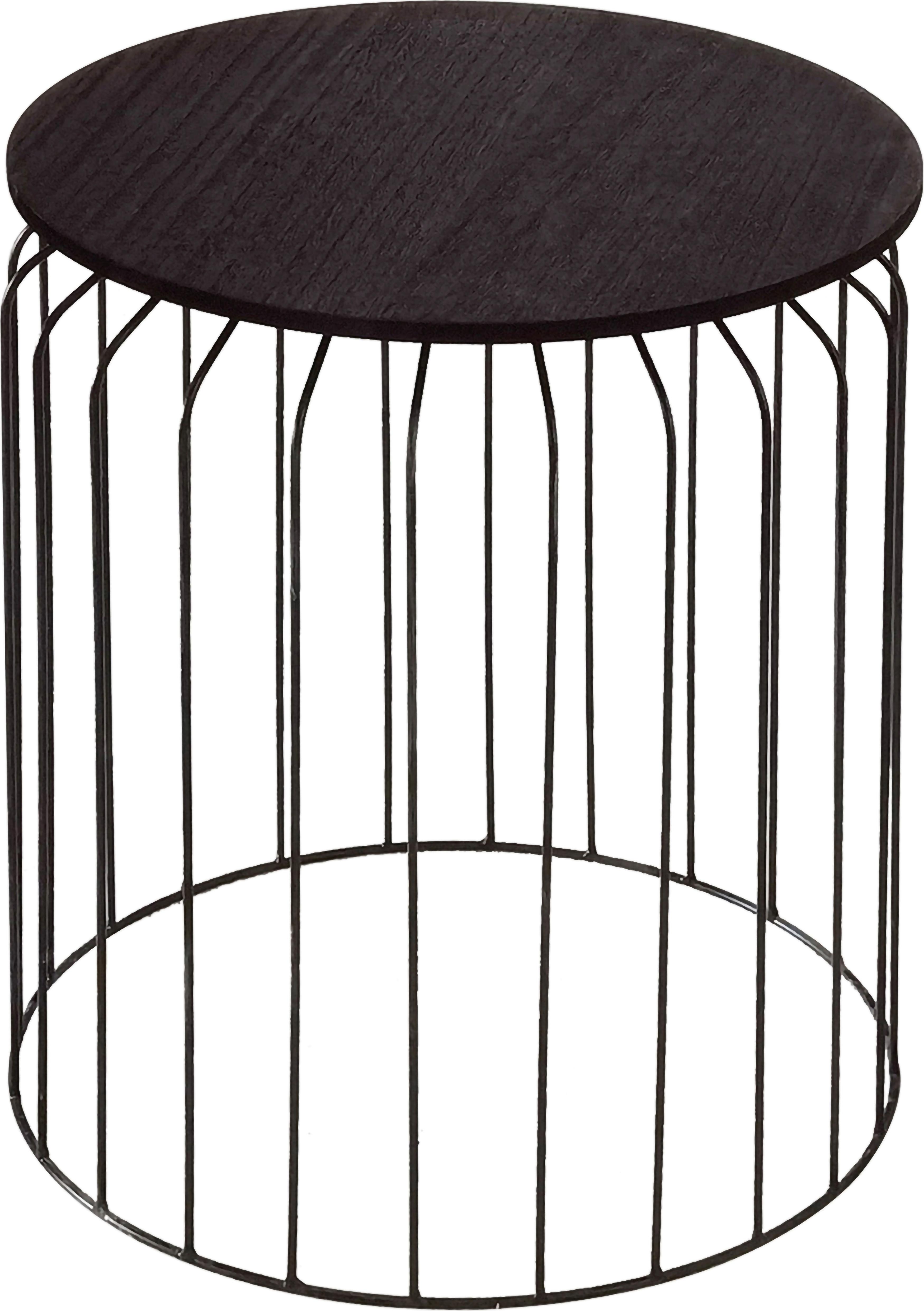 STOLIK BOCZNY SKANDI LOVE - czarny, Design, materiał drewnopochodny/metal (40/45cm) - Ambia Home