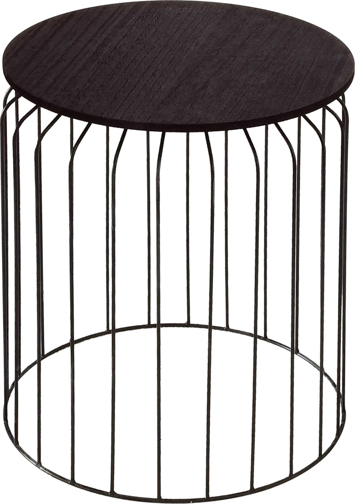 STOLIK BOCZNY SKANDI LOVE - czarny, Design, materiał drewnopochodny/metal (40/45cm) - Ambia Home