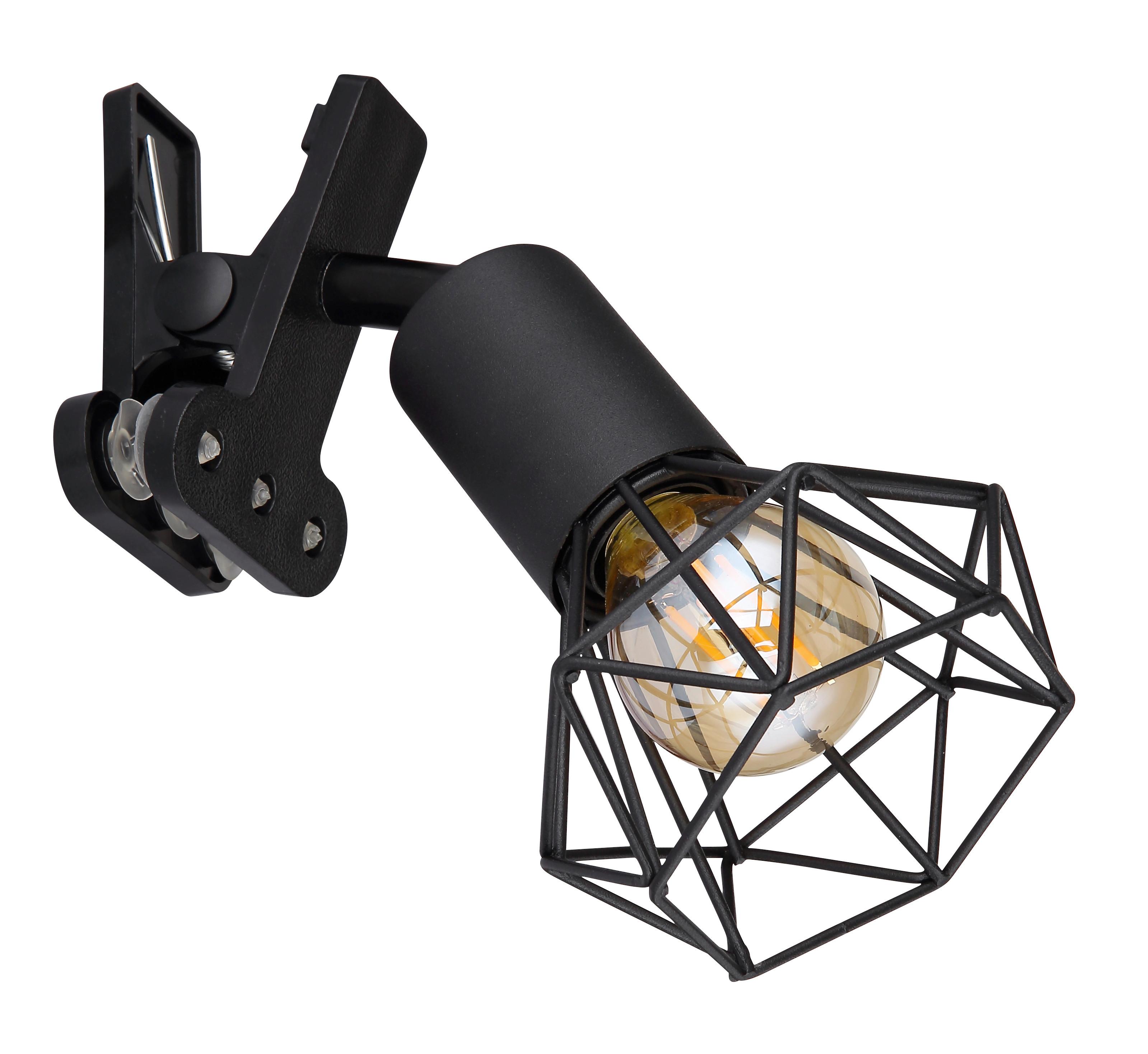 Klemmleuchte Xara 1 max. 40 Watt - Schwarz, Basics, Metall (13/9.2/18.8cm) - Globo