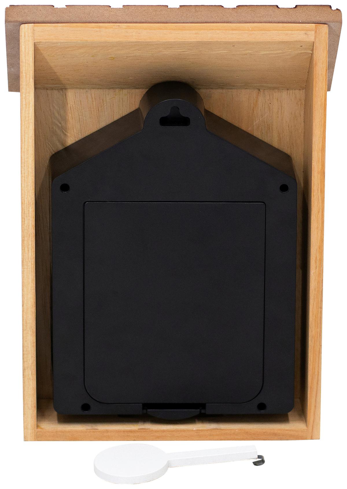Wanduhr Kukuk Natur/Weiß - Naturfarben/Weiß, MODERN, Holz/Holzwerkstoff (22/38/7,5cm) - Mömax