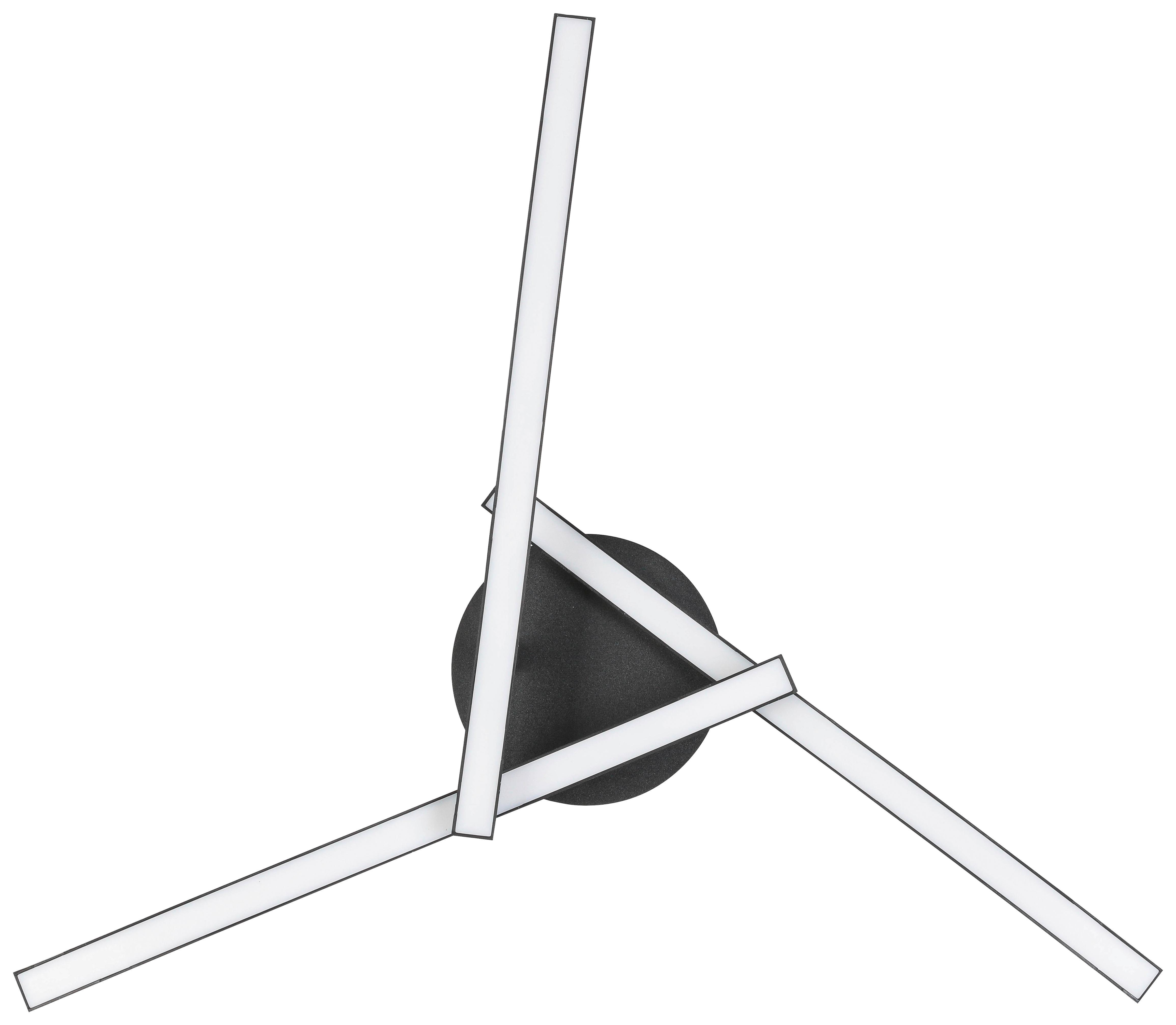 LED-TAKLAMPA ITO - svart, Modern, metall/plast (56/56/11cm) - Mömax
