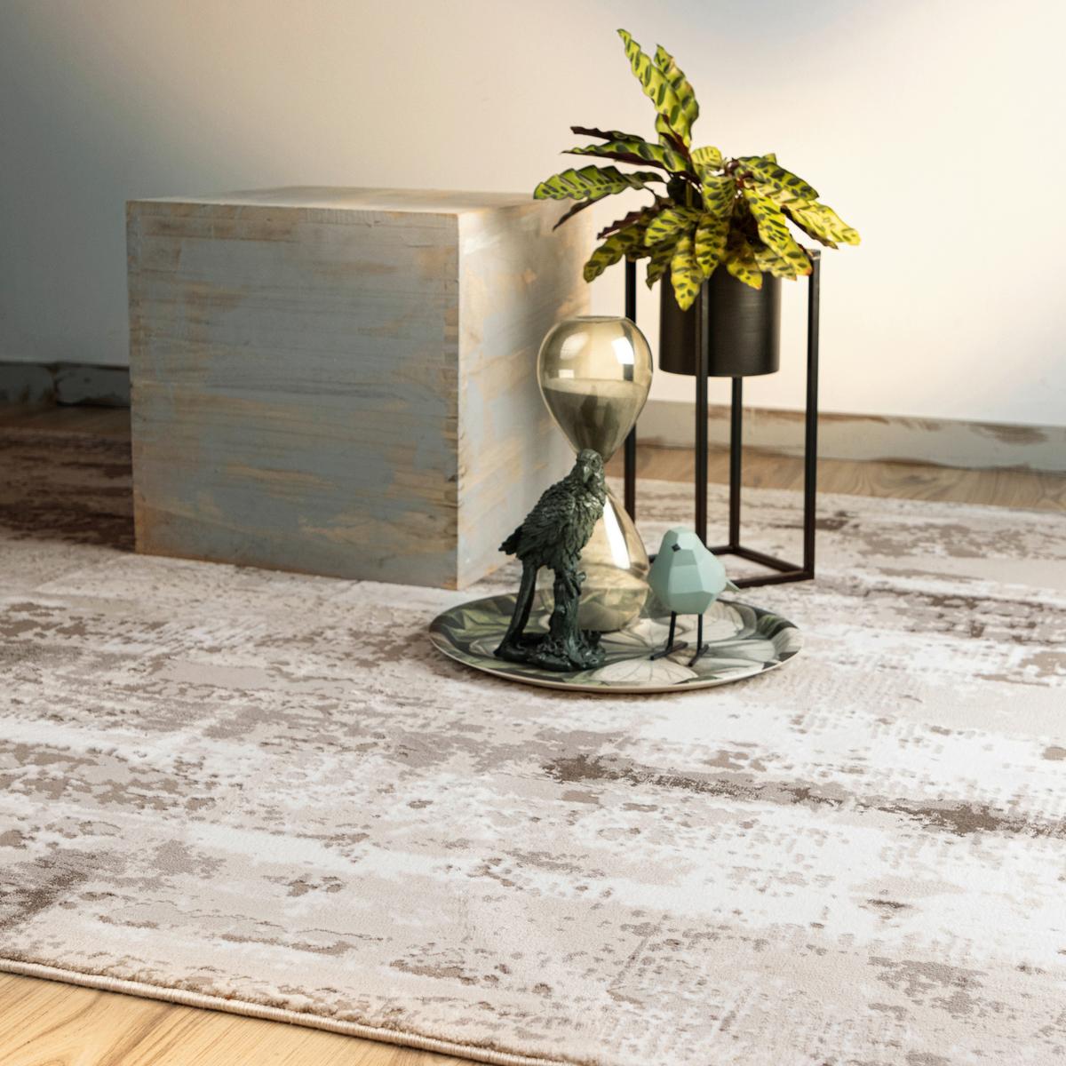 Webteppich My Phoenix Taupe/Beige ca. 140x200cm - Taupe/Beige, Design, Textil (140/200cm) - Obsession