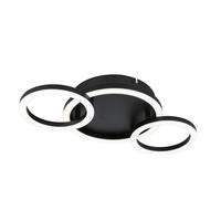 LED-Deckenleuchte Numim O Schwarz max. 24 Watt - Schwarz, MODERN, Kunststoff/Metall (43/23/5cm) - Mömax