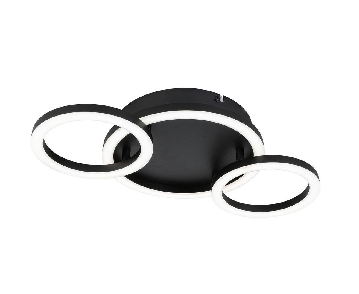 LED-Deckenleuchte Numim O Schwarz max. 24 Watt - Schwarz, MODERN, Kunststoff/Metall (43/23/5cm) - Mömax