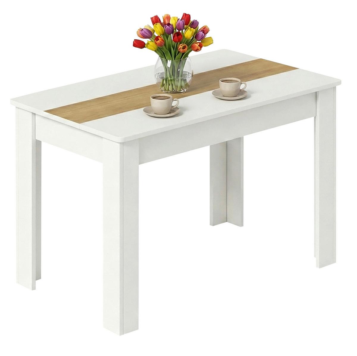 Esstisch Vcm Esstisch "disalo" 115x80 - Honigeiche/Weiss, Modern, Holzwerkstoff (115/80/75cm) - MID.YOU