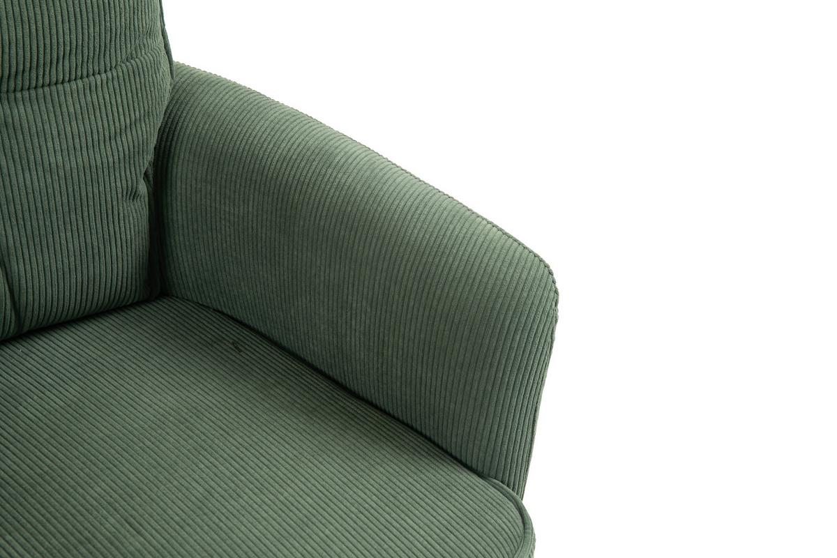 KRZESŁO Z PODŁOKIETNIKAMI POINT -EXKLUSIV- - czarny/oliwkowa zieleń, Design, metal/tkanina (60/95/67cm) - Novel