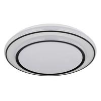 LED-DECKENLEUCHTE 48136-24 - Weiss/Schwarz, Konventionell, Kunststoff/Metall (39/7cm) - Globo