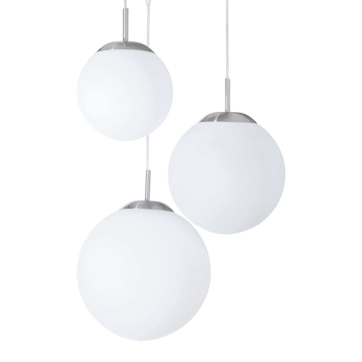 Hängeleuchte Joel max. 60 Watt - Opal, KONVENTIONELL, Glas/Metall (52/80cm)