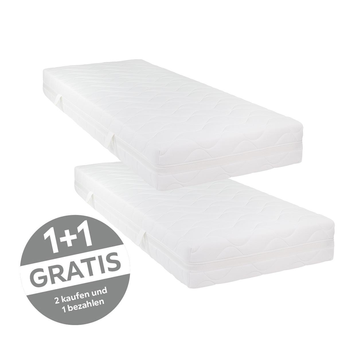 MATERAC-RDZEŃ/SPRĘŻYNY KIESZ. 7 ZONE POCKET SPRING MATTRESS - biały, Modern, tkanina (90/200cm) - Livetastic
