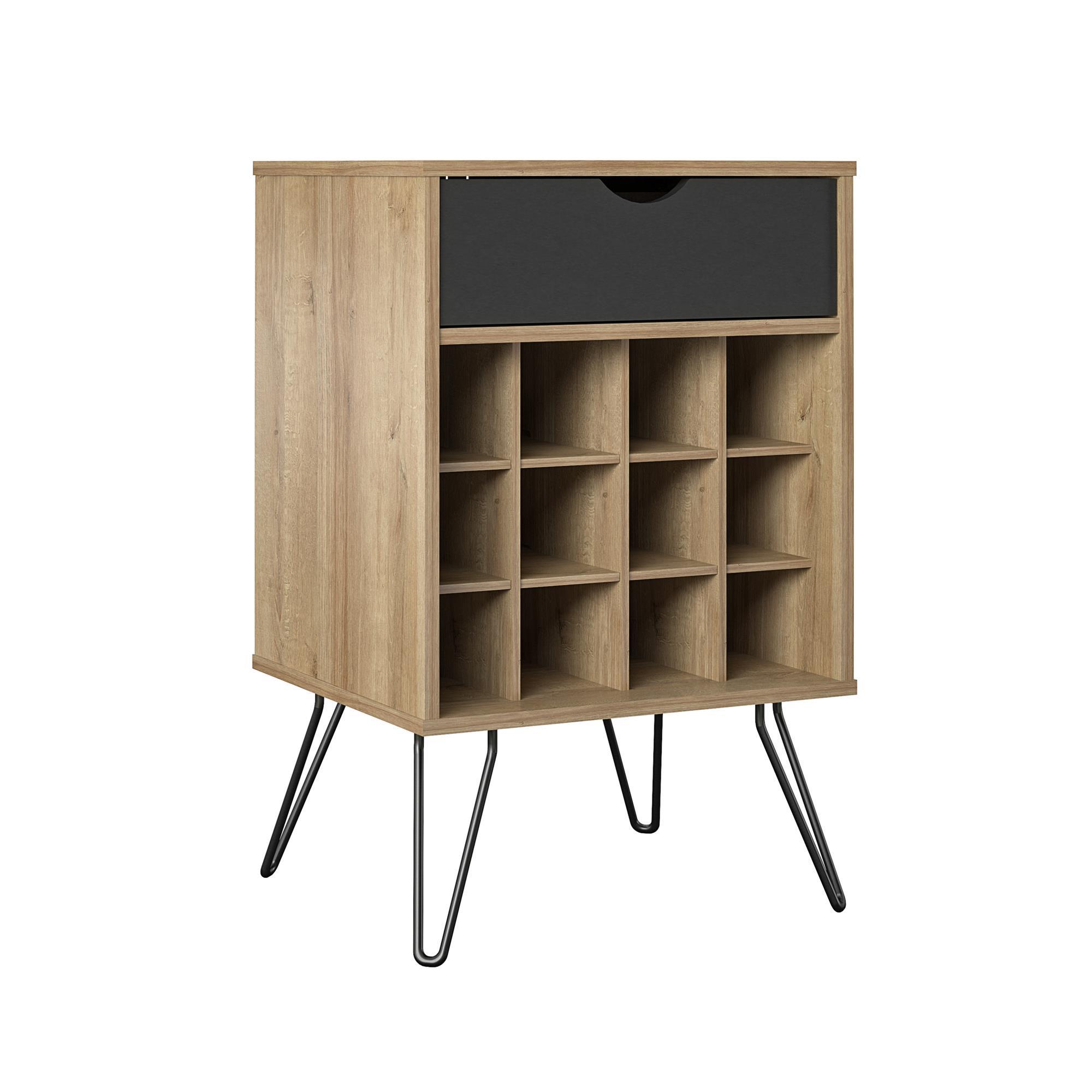 Weinregal Concord Braun ca. 51x80x45cm - Eichefarben/Schwarz, Design, Holzwerkstoff/Metall (51/80/45cm) - MID.YOU