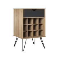 Weinregal Concord Braun ca. 51x80x45cm - Eichefarben/Schwarz, Design, Holzwerkstoff/Metall (51/80/45cm) - MID.YOU