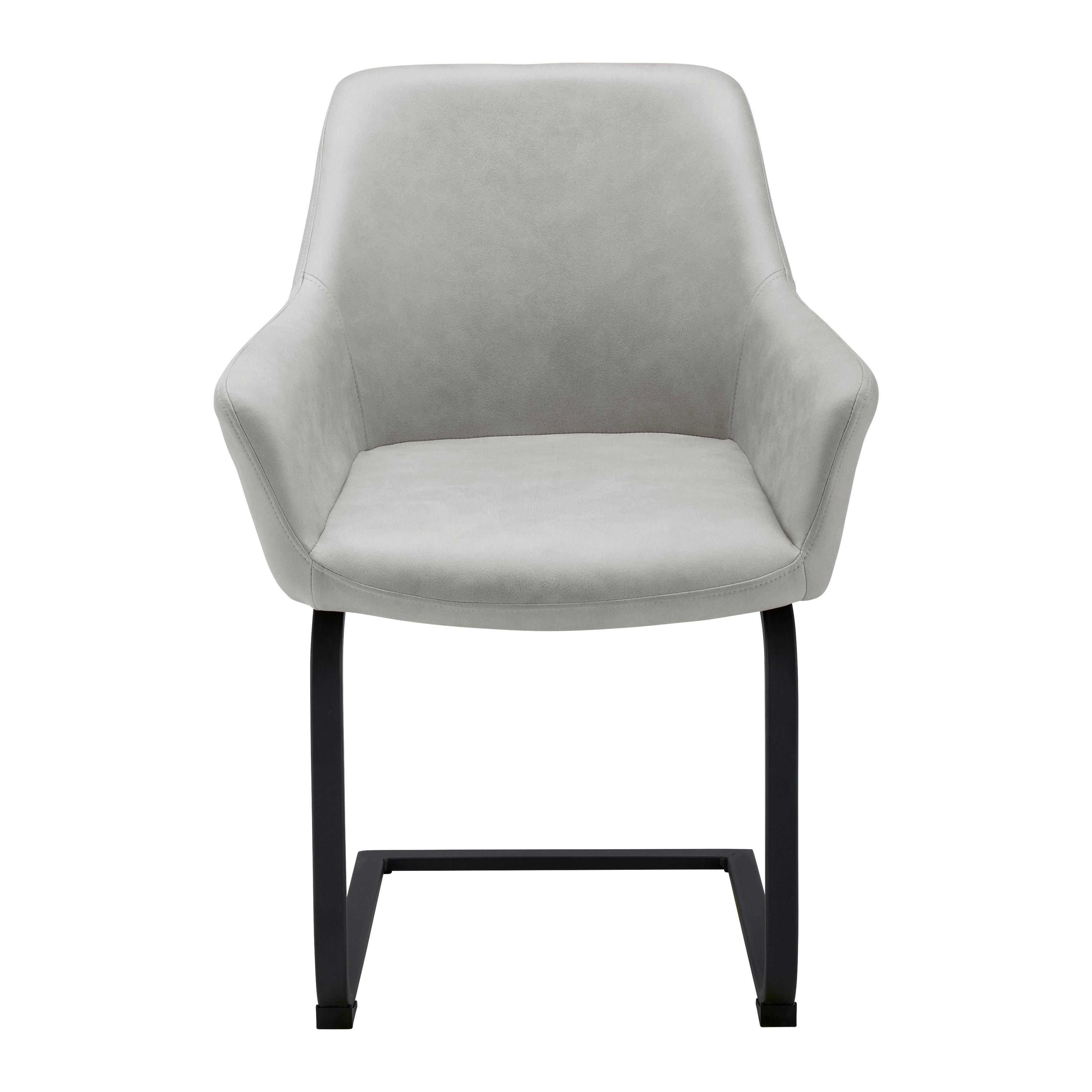 SVIKTSTOL PRIA - ljusgrå/svart, Modern, metall/trä (61/85/62cm) - Bessagi Home