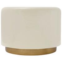 HOCKER ARTISSE 250 - Beige/Goldfarben, Design, Metall (51,5/43cm) - Kayoom