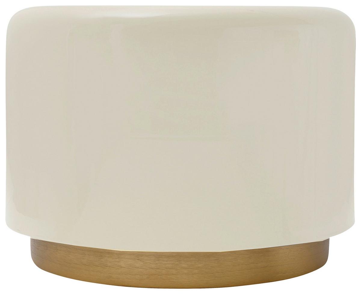 HOCKER ARTISSE 250 - Beige/Goldfarben, Design, Metall (51,5/43cm) - Kayoom