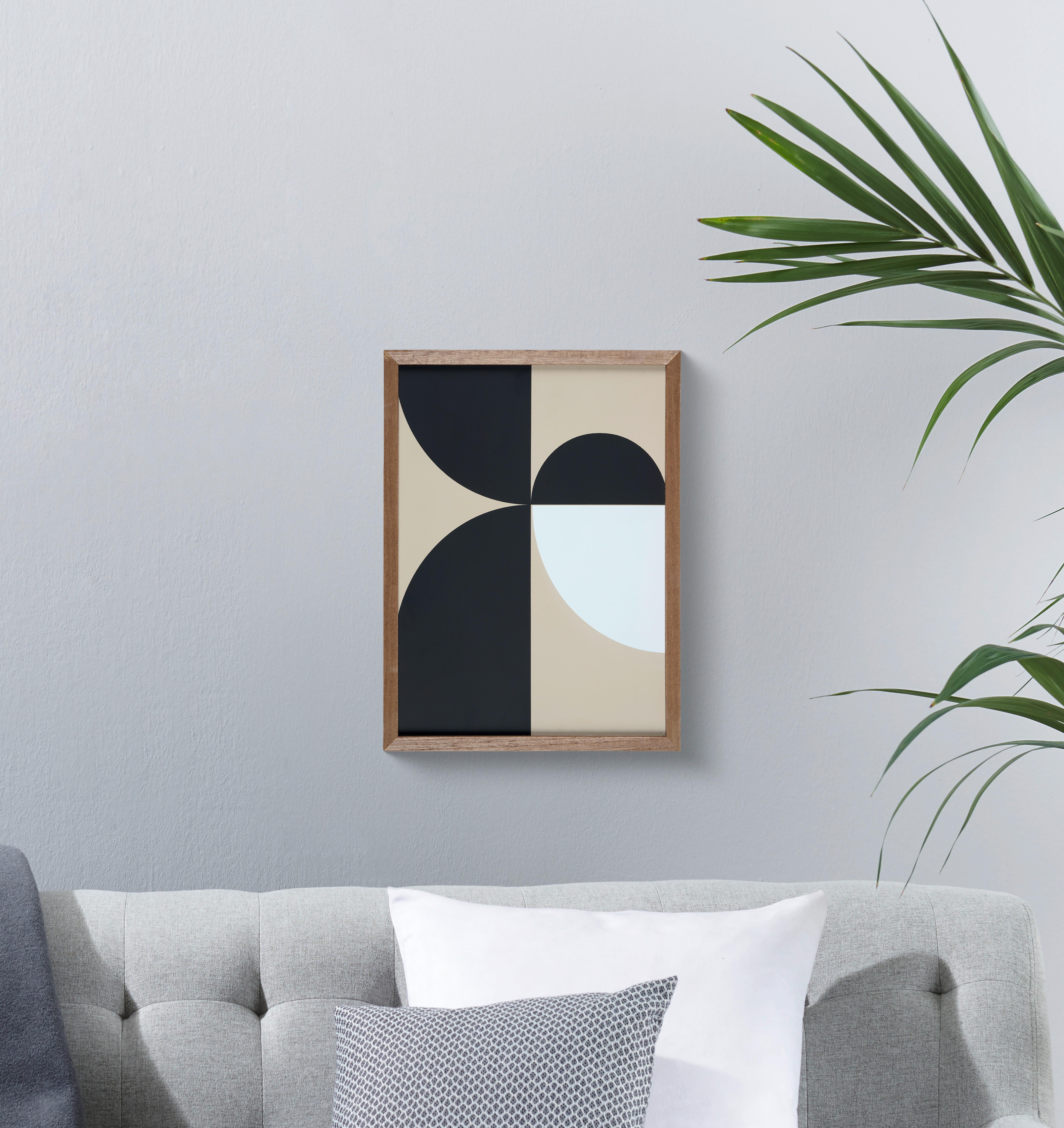 VÄGGDEKORATION CLEA - beige/ljusbrun, Basics, papper/trä (30/40/1,5cm) - Modern Living