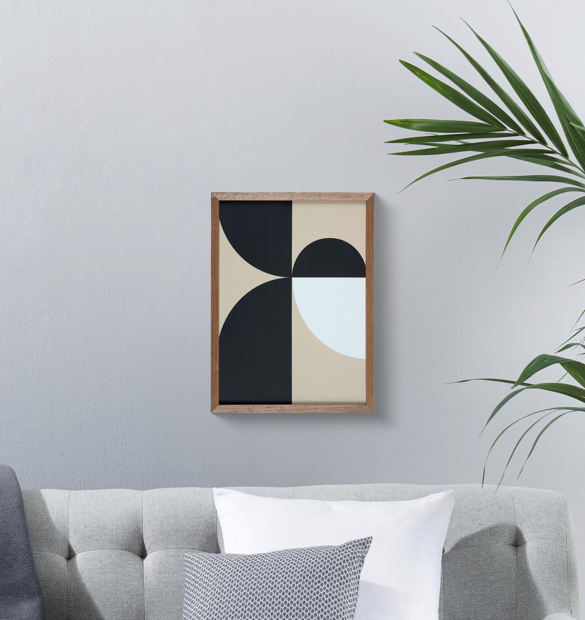 Wanddeko Clea in Multicolor - Hellbraun/Beige, Basics, Holz/Papier (30/40/1,5cm) - Modern Living