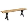 SITTBÄNK OAK - vildek, Natur, metall/trä (200/44/38cm) - Zandiara