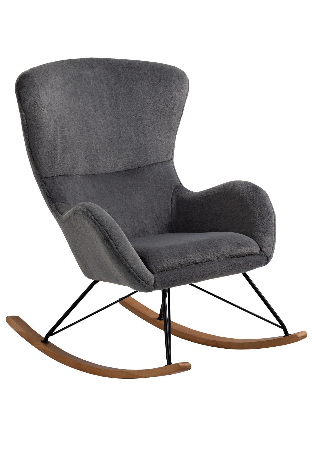 Gugalnik Lamb, Temno Siva - temno siva/barve hrasta, Moderno, kovina/tekstil (70/102/94cm) - Livetastic