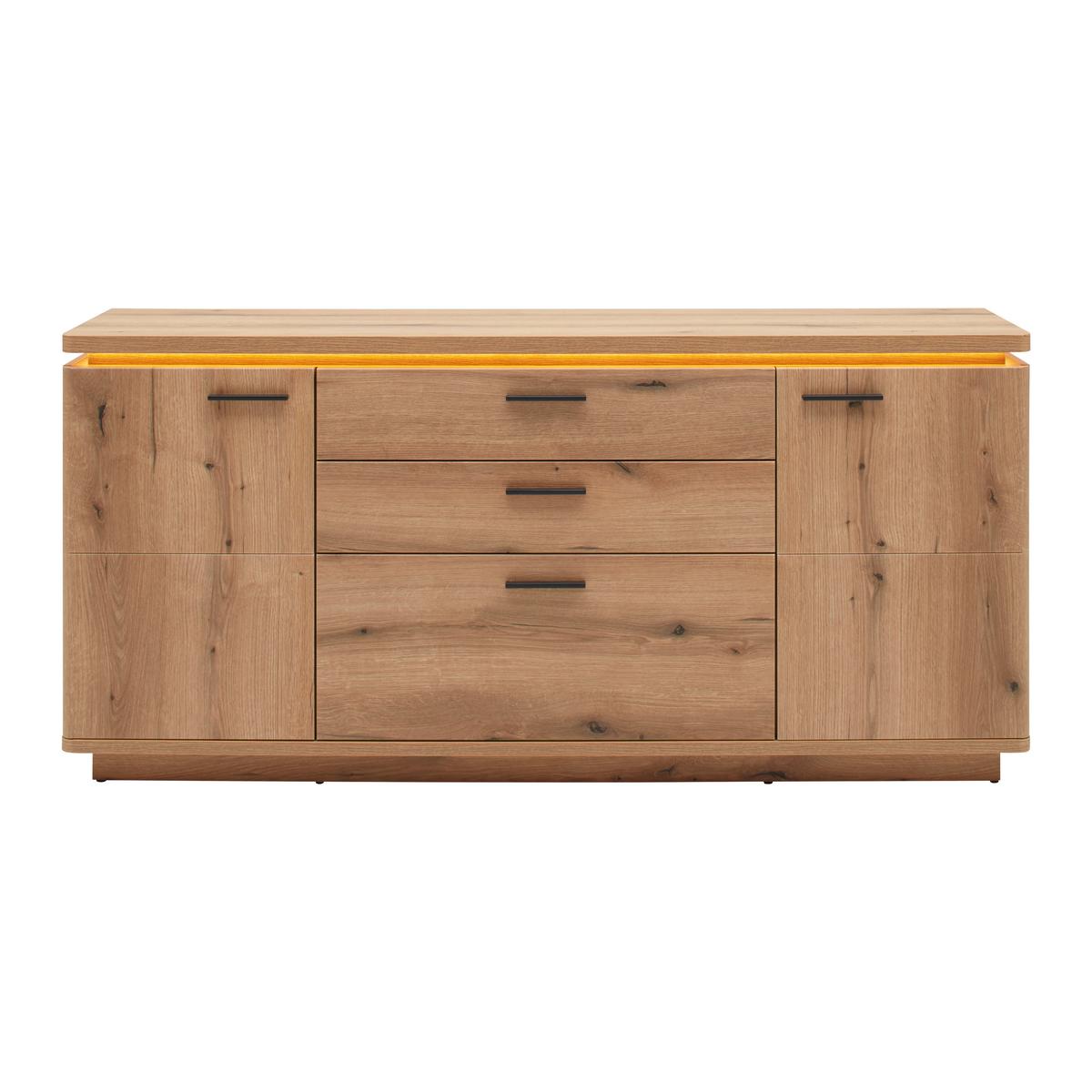 Sideboard Alameda Eichefarben - Eichefarben/Anthrazit, MODERN, Holzwerkstoff/Metall (170/81/44cm) - Mömax