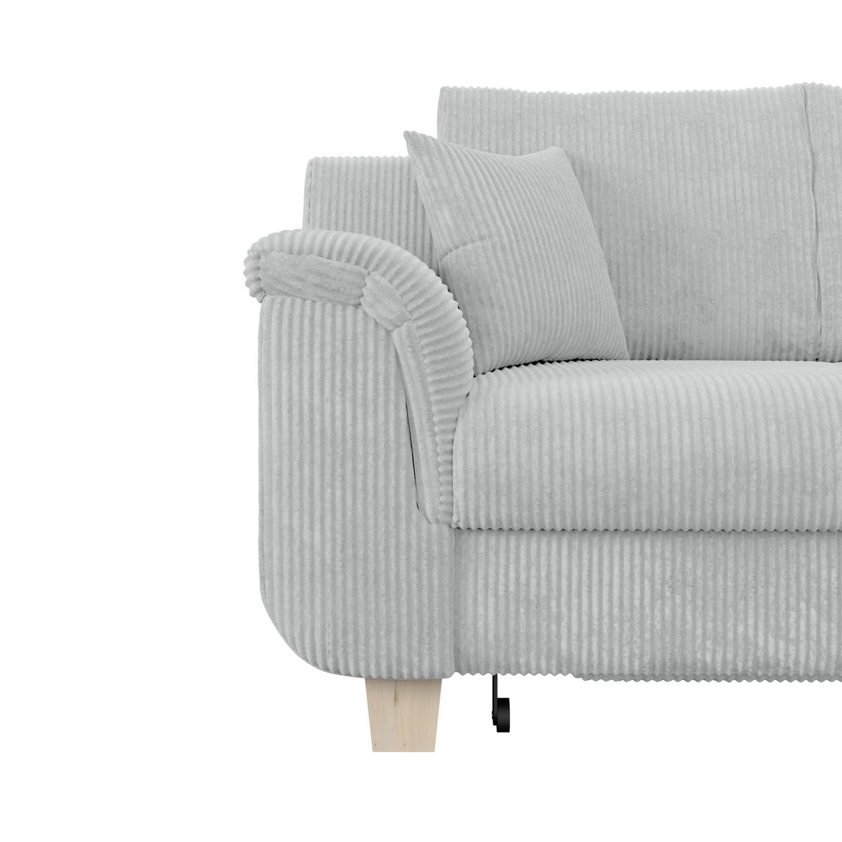 Colţar ALEX - gri deschis, Modern, textil (246/88cm) - Modern Living