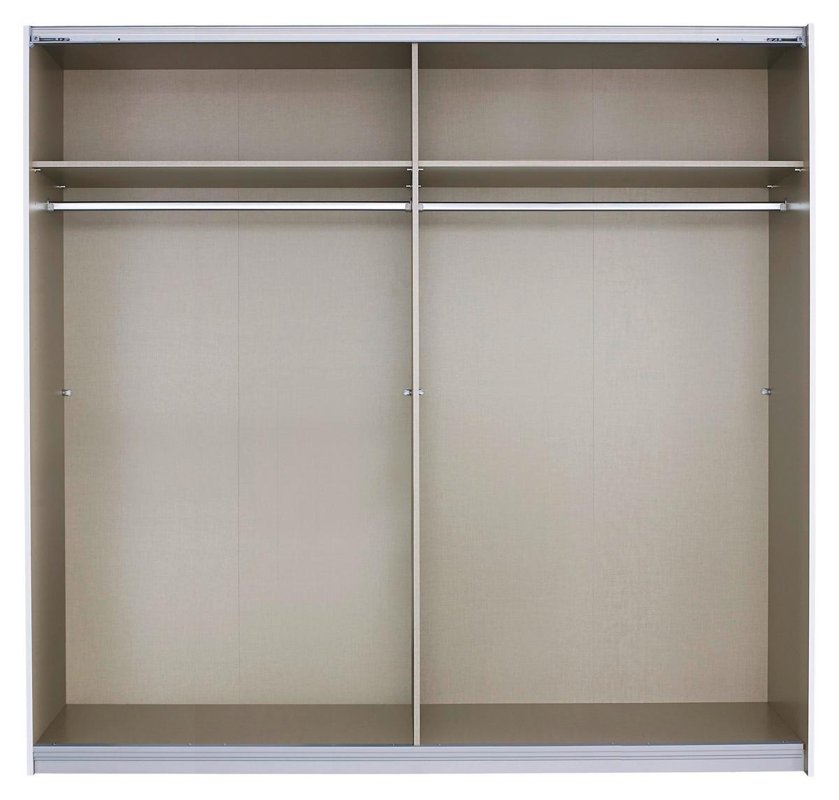 DULAP USI CULISANTE BORNEO - gri închis/culoare lemn stejar, Basics, sticlă/material pe bază de lemn (218/210/59cm) - Modern Living