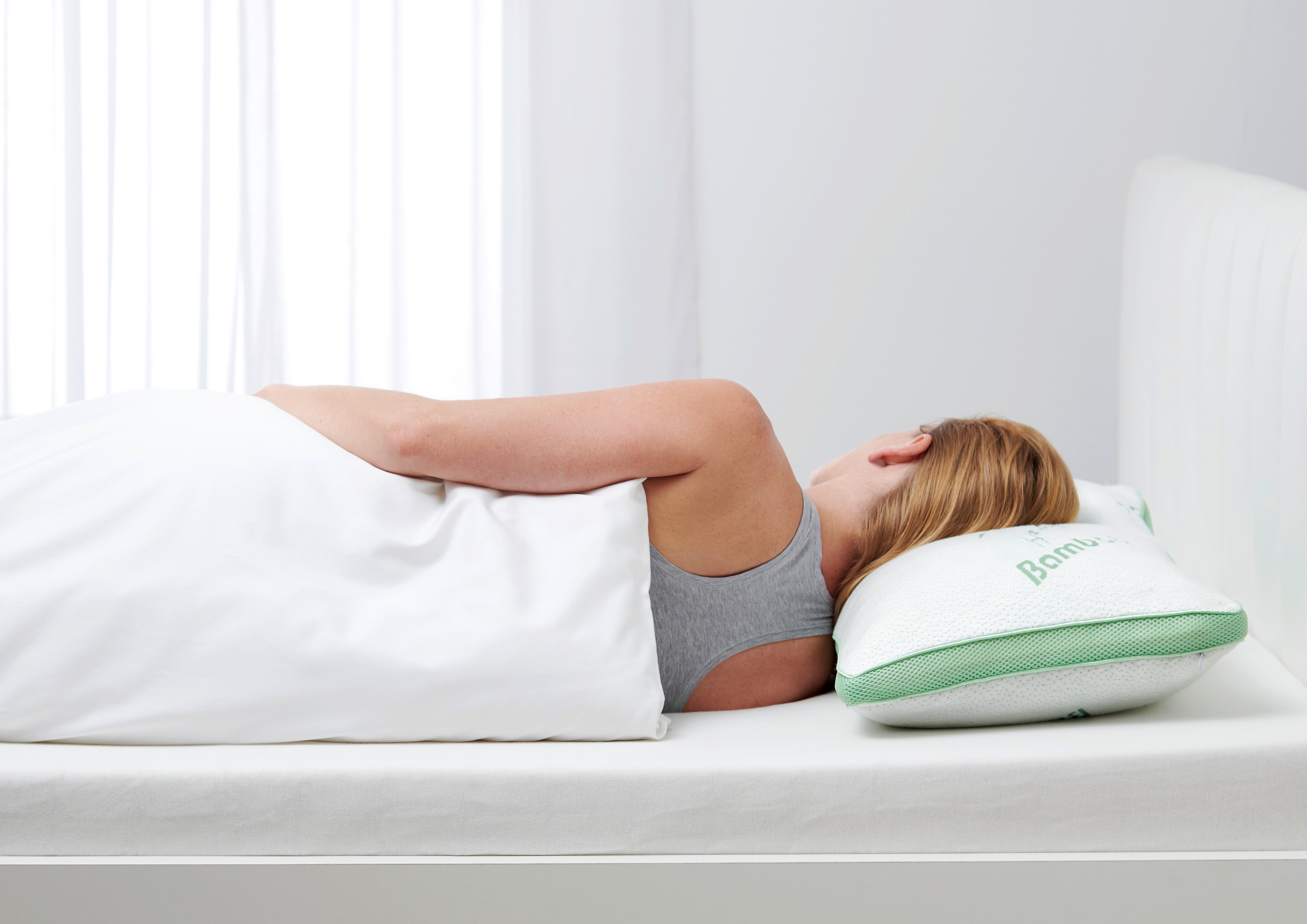 Nackenstützkissen Bamboo neu ca. 78x38cm - weiss, Modern, Textil (78/38/3cm) - Nadana