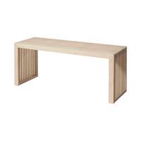 Sitzbank ''Rib'', aus Echtholz, Bambusfarben - Naturfarben, KONVENTIONELL, Holz (104/43/35cm) - MID.YOU