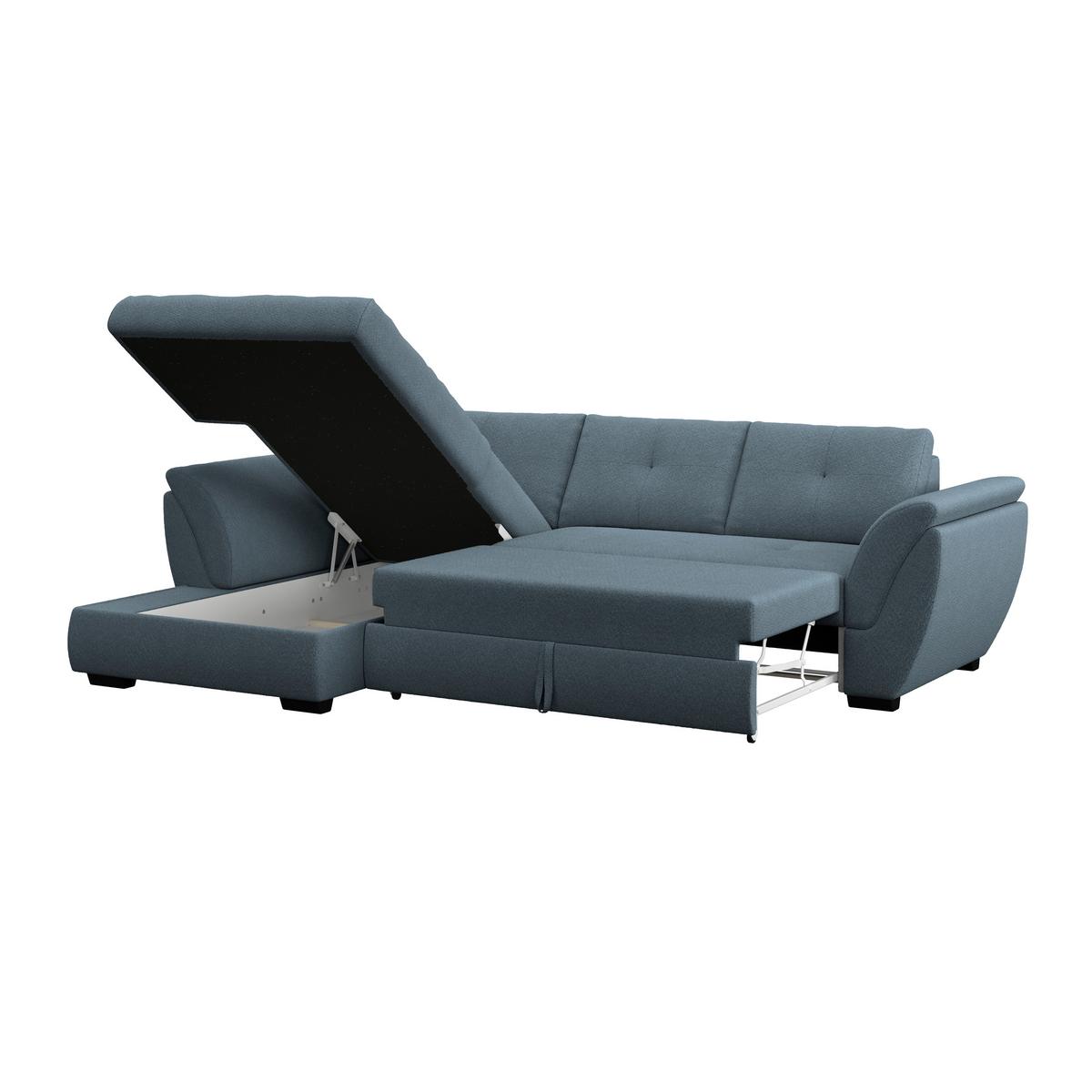 Kutna Garnitura Berisso - plava/crna, Konvencionalno, tekstil/plastika (187/278cm) - Ondega