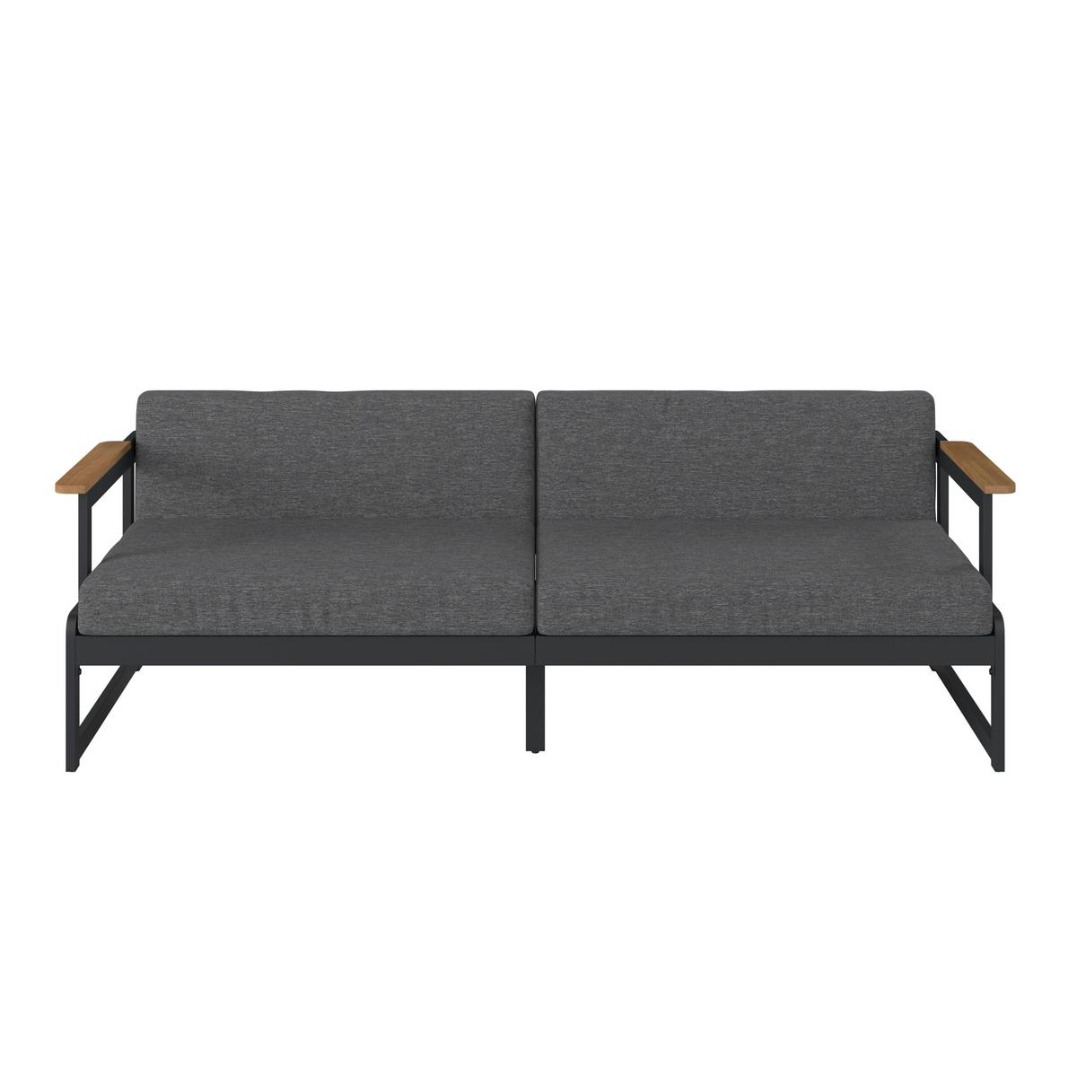 SOFA TARASOWA DESENZANO - szary, Modern, metal/drewno (192/57/74cm) - Ambia Garden