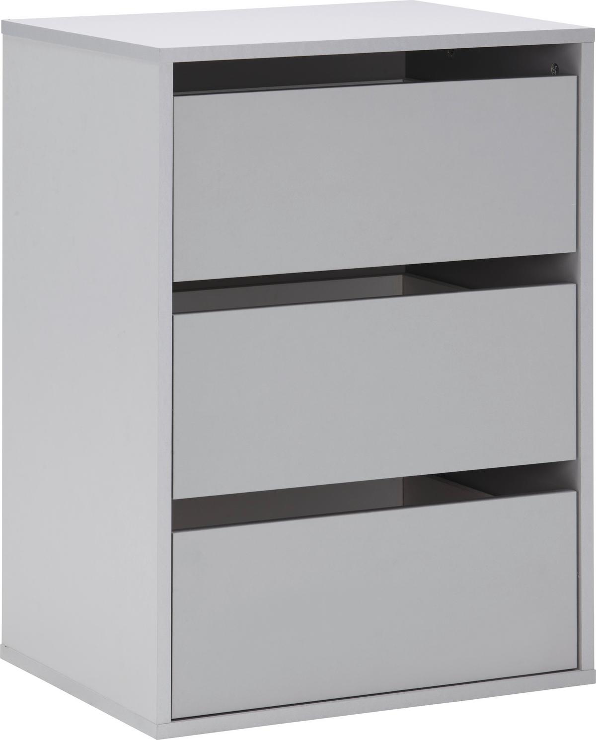 Fiókos Betét Szürke 3 Fiókkal Express - szürke, műanyag/faalapú anyag (51/70,6/39,6cm)