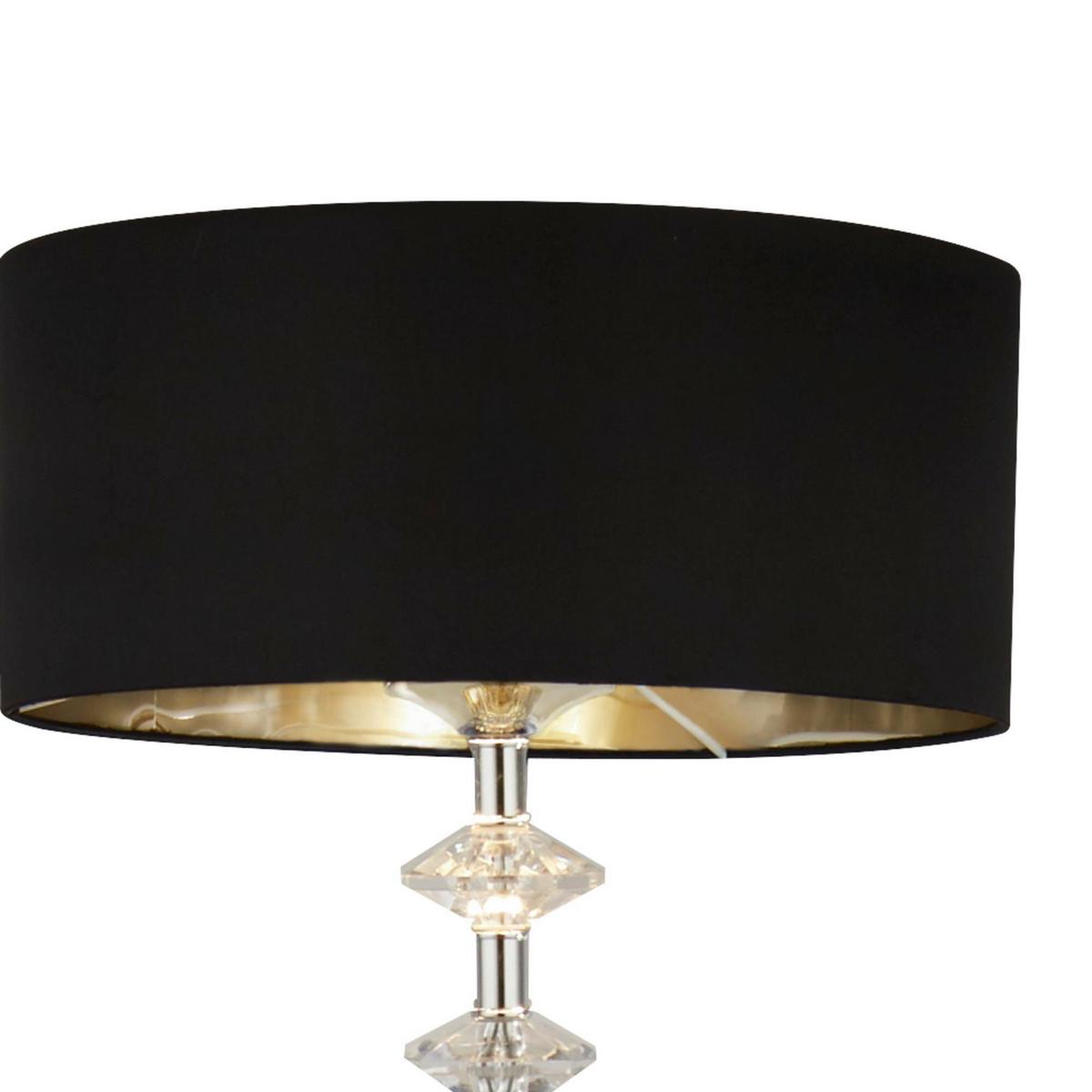 Állólámpa Eu7650cc - krómszínű/fekete, Design, műanyag/textil (35/35/157,50cm)