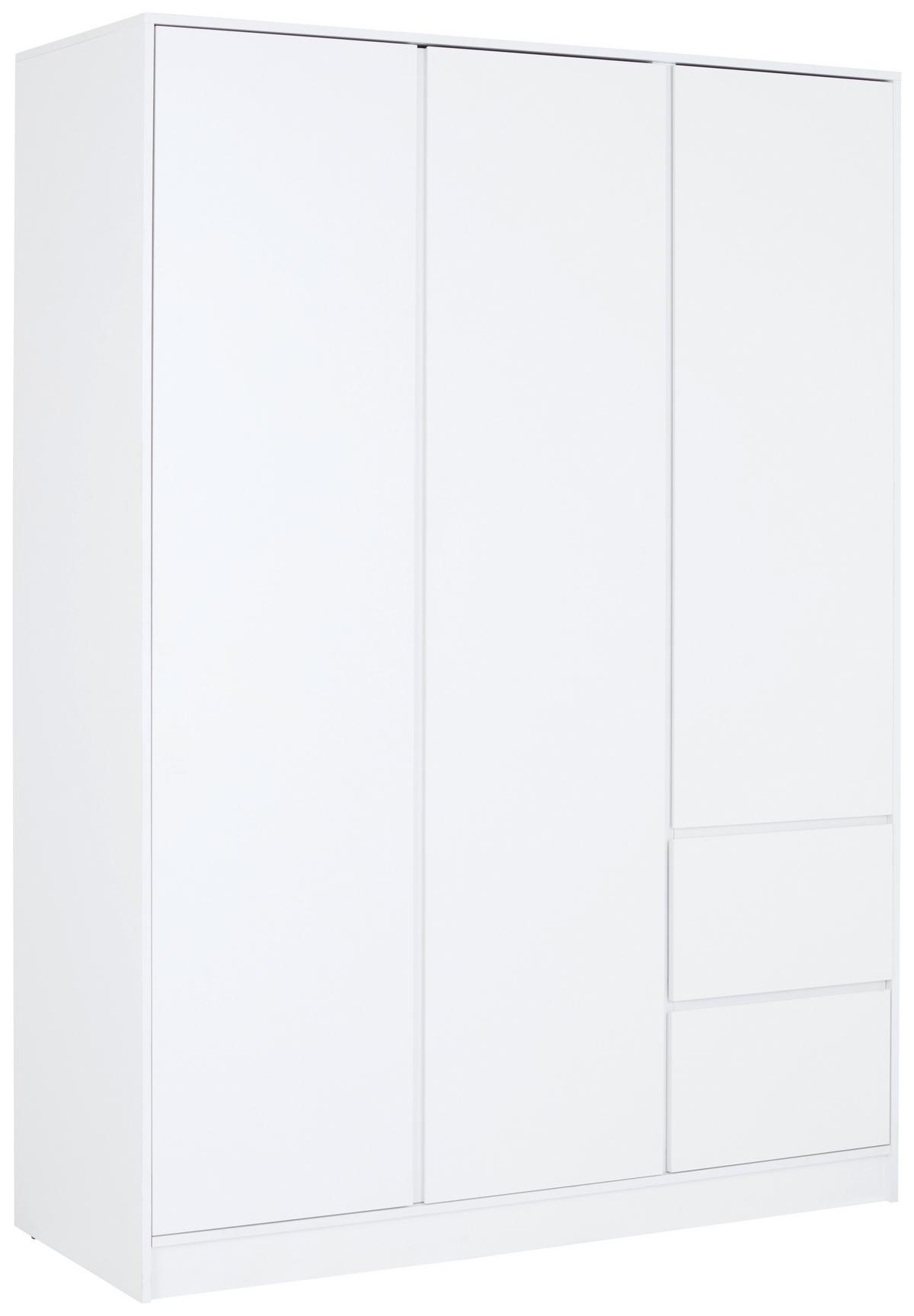 Omara Za Oblačila Basit, Bela - bela, Konvencionalno, leseni material (146,8/205,5/56,6cm)