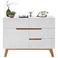 Kommode in Weiß/Eichefarben - Eichefarben/Weiß, MODERN, Holz/Holzwerkstoff (97/76/41cm) - Premium Living Kommode in Weiß/Eichefarben - Eichefarben/Weiß, MODERN, Holz/Holzwerkstoff (97/76/41cm) - Premium Living