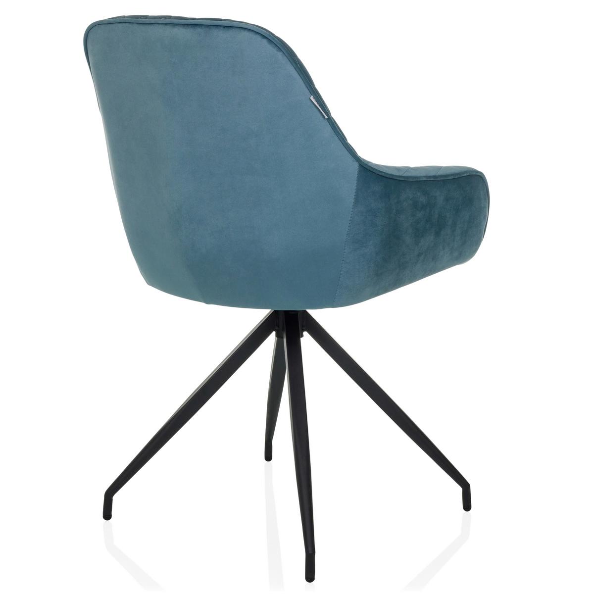 Naslanjač Elverum, Modrosiva - črna/modrosiva, Moderno, kovina/tekstil (58/87/57cm) - MID.YOU