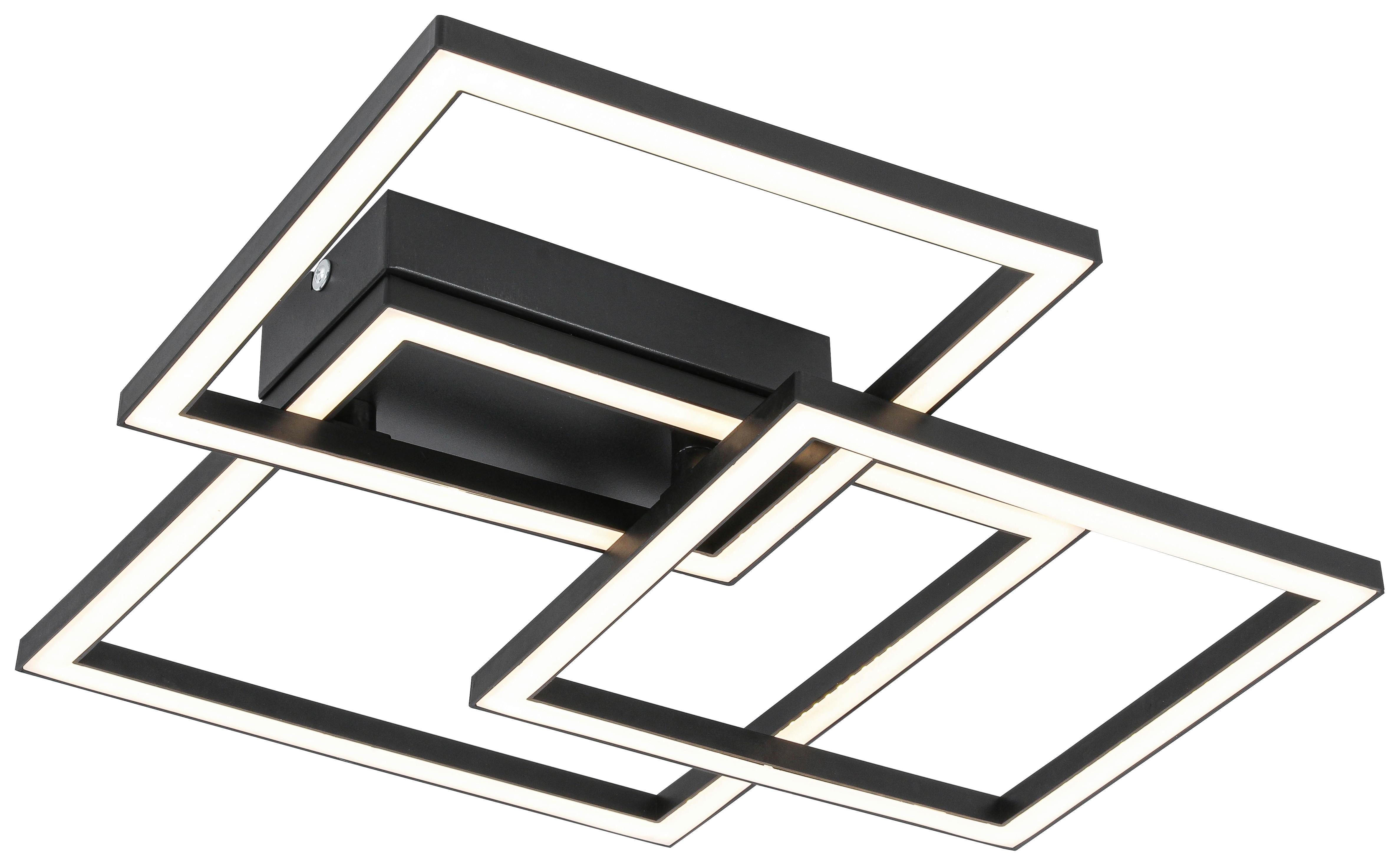 LED-Deckenleuchte Timre Schwarz max. 24 Watt - Schwarz, MODERN, Kunststoff/Metall (45,3/43,5/7,3cm) - Mömax